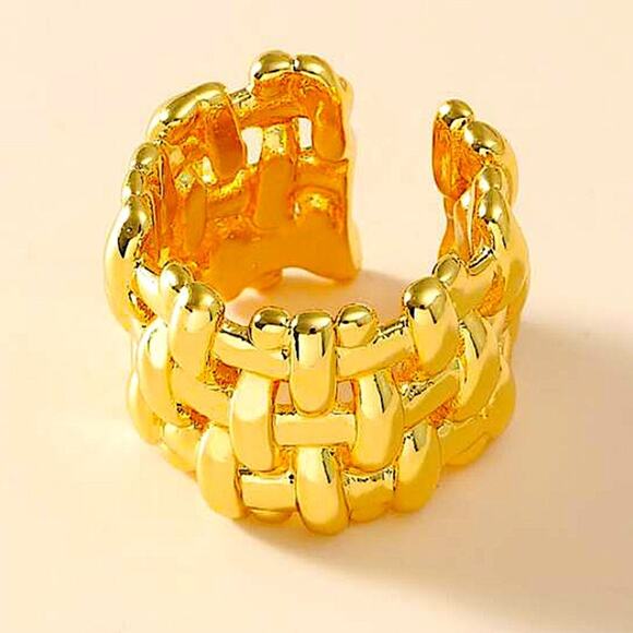 GOLD BRAIDED RING - Picture 3 of 5